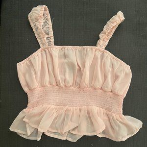 Pink Cropped Top